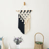 Hand-woven Fringed Macrame Wall Tapestry