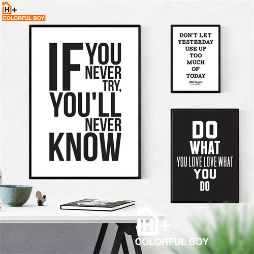 Motivational Quote Canvas Posters for Wall Meant to Inspire