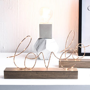 LED Lamp Light Cursive Love and Home