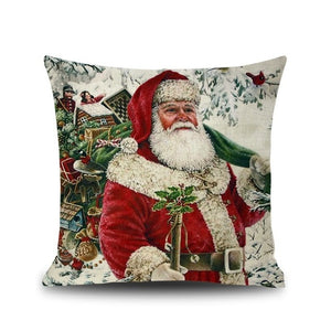 Classic Christmas, Santa Claus, Wreath, Snowflake Decorative Pillowcase/sham