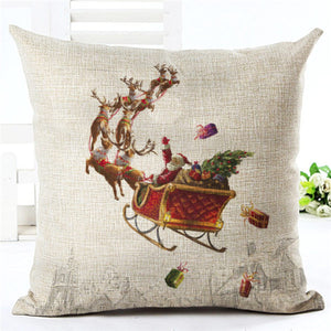 Classic Christmas, Santa Claus, Wreath, Snowflake Decorative Pillowcase/sham