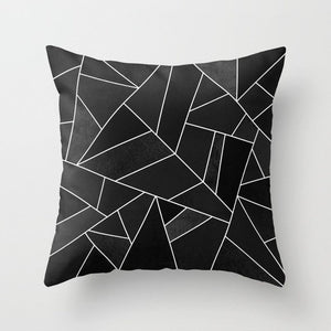 Neutral Colored, Marble Geometric Decorative Pillow Cover, Throw Pillow Cover