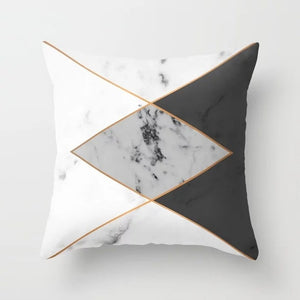 Neutral Colored, Marble Geometric Decorative Pillow Cover, Throw Pillow Cover