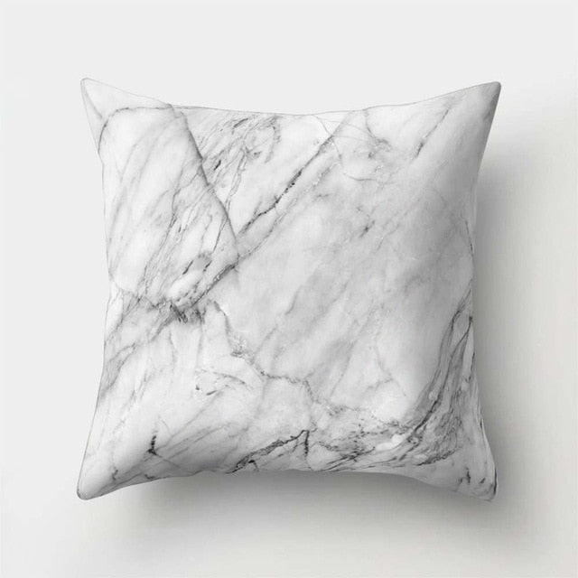 Neutral Colored, Marble Geometric Decorative Pillow Cover, Throw Pillow Cover