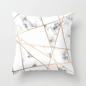 Neutral Colored, Marble Geometric Decorative Pillow Cover, Throw Pillow Cover