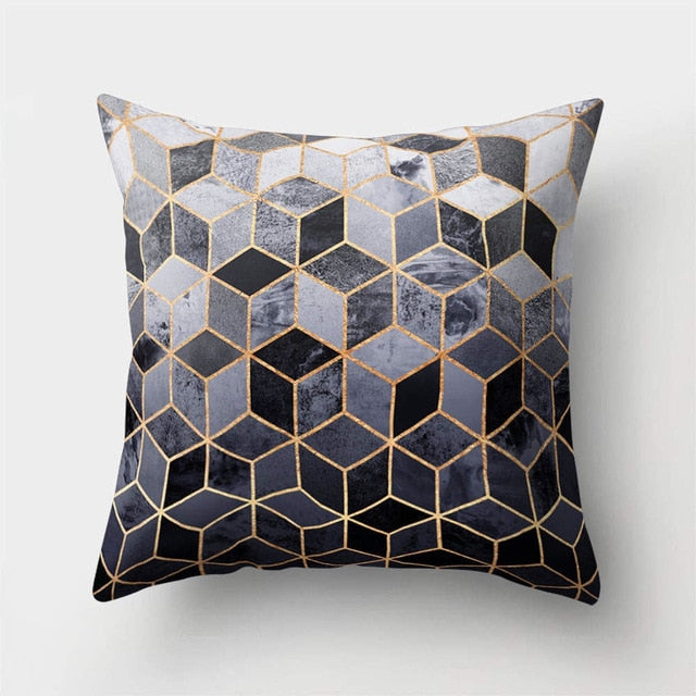 Neutral Colored, Marble Geometric Decorative Pillow Cover, Throw Pillow Cover