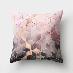 Neutral Colored, Marble Geometric Decorative Pillow Cover, Throw Pillow Cover