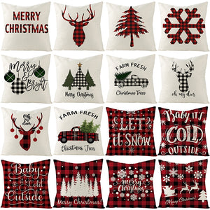 Classic, Cozy Plaid Christmas Pillowcases