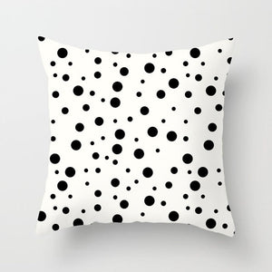 Modern, clean, fun, black and white geometric Throw Pillow Covers