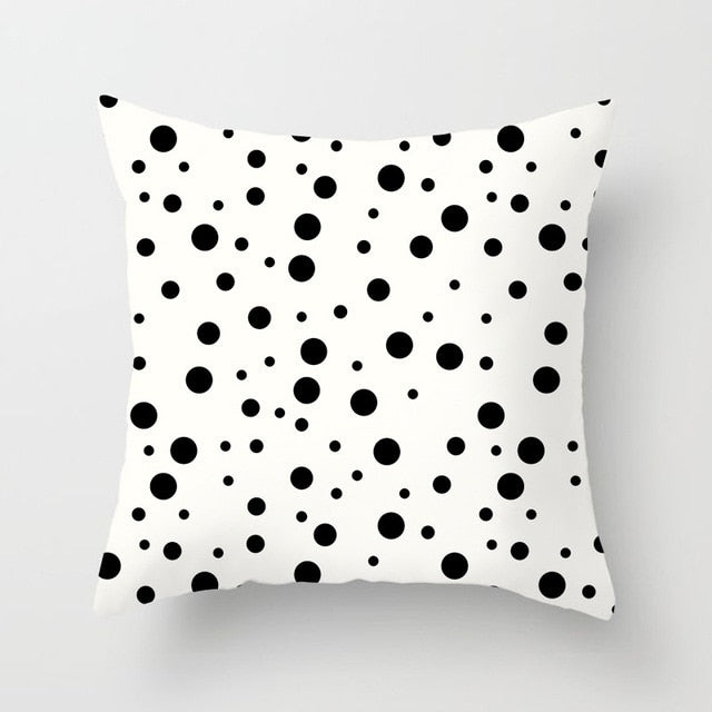 Modern, clean, fun, black and white geometric Throw Pillow Covers