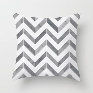 Modern, clean, fun, black and white geometric Throw Pillow Covers