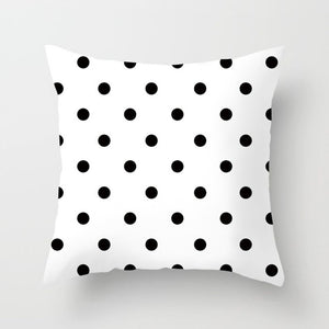 Modern, clean, fun, black and white geometric Throw Pillow Covers