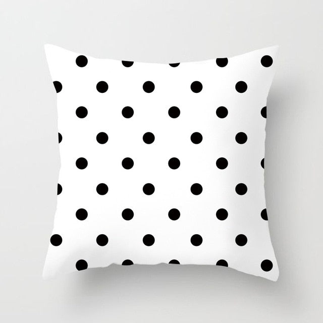 Modern, clean, fun, black and white geometric Throw Pillow Covers