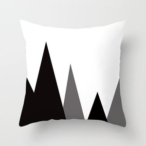 Modern, clean, fun, black and white geometric Throw Pillow Covers