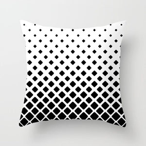 Modern, clean, fun, black and white geometric Throw Pillow Covers