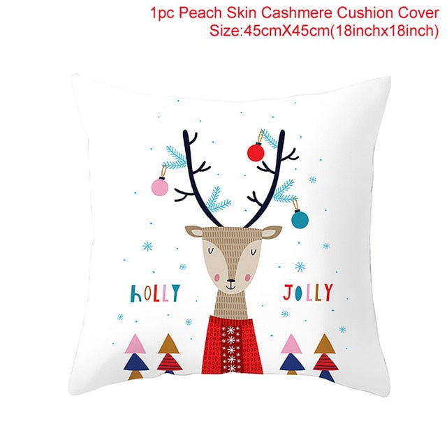 QIFU Christmas Cushion Cover Decorative Pillow Cover Throw Pillow Case Home Decor Sofa Bed Christmas Decor for Home Pillowcase