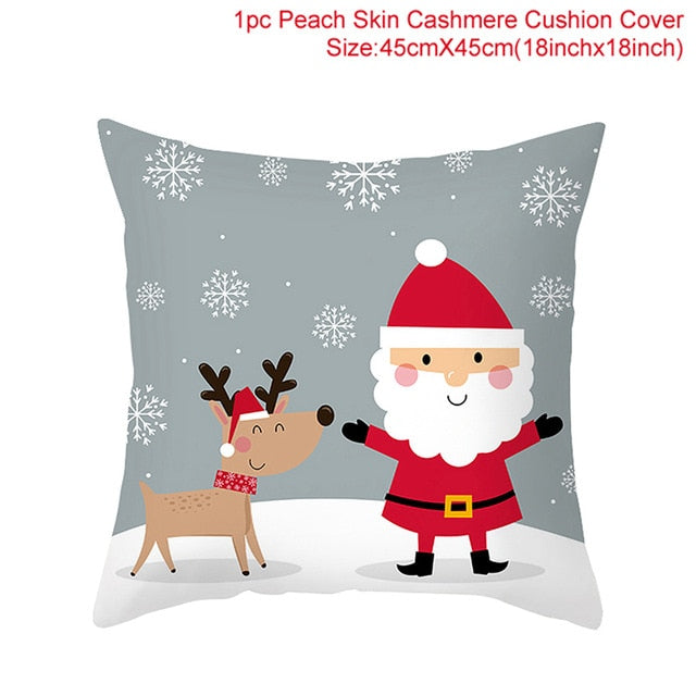 QIFU Christmas Cushion Cover Decorative Pillow Cover Throw Pillow Case Home Decor Sofa Bed Christmas Decor for Home Pillowcase