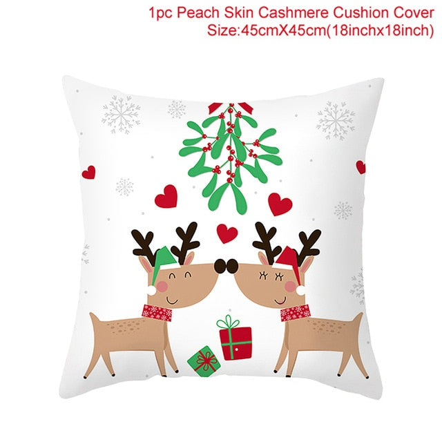 QIFU Christmas Cushion Cover Decorative Pillow Cover Throw Pillow Case Home Decor Sofa Bed Christmas Decor for Home Pillowcase