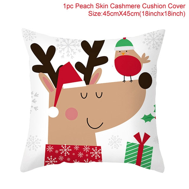 QIFU Christmas Cushion Cover Decorative Pillow Cover Throw Pillow Case Home Decor Sofa Bed Christmas Decor for Home Pillowcase