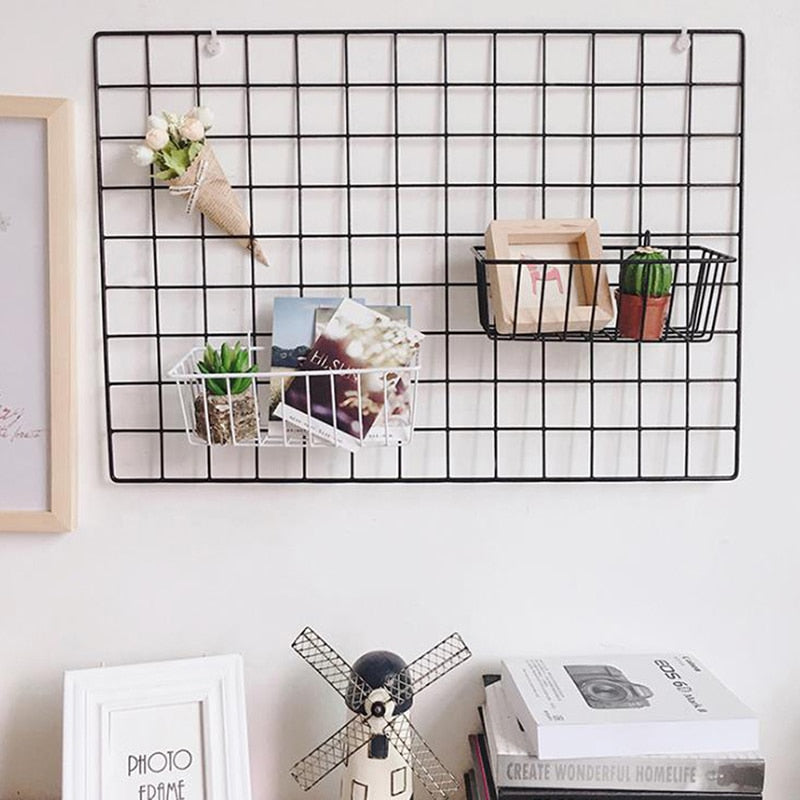 Modern Iron Grid Photo Art Display Frame