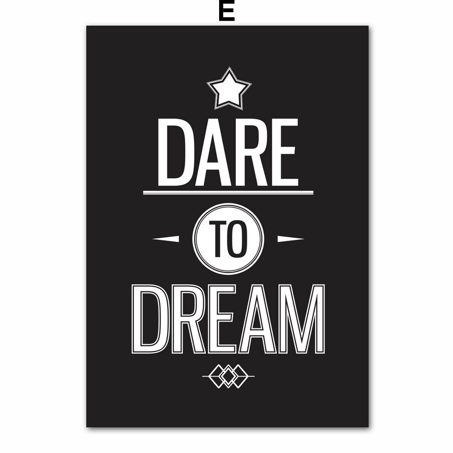 Motivational Quote Canvas Posters for Wall Meant to Inspire